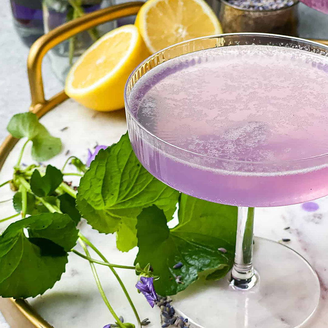 Lavender French 75 vomFASS Coronado & Ventura