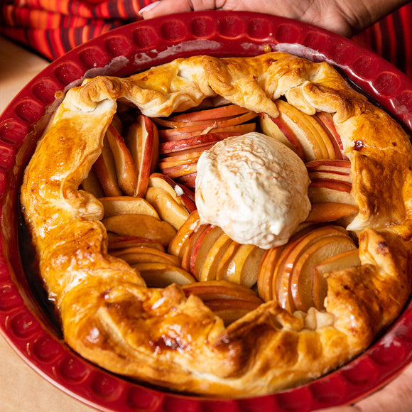 Apple Galette with Ice Cream & Winter Orange Balsamic Star