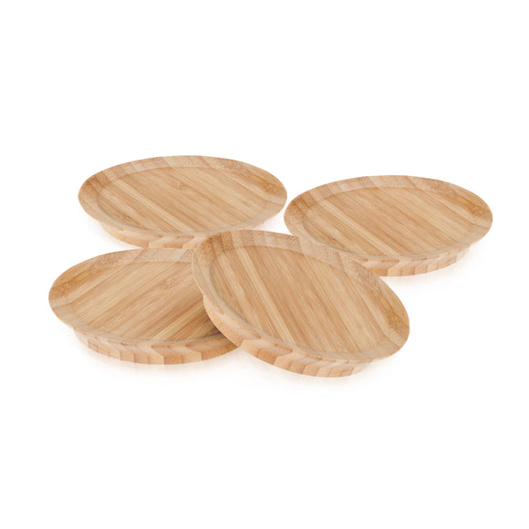 Topper Bamboo Appetizer Glass Toppers - Set of 4