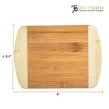 8" Two-Tone Bar Board, Small Bamboo Cutting Board