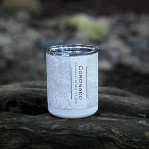 Coronado CA Map Insulated Cup in Matte White