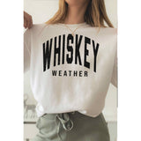 WHISKEY WEATHER Graphic Sweatshirt: H GREY - BLACK INK / L