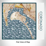 Coronado CA Map Tumbler in Woodblock