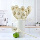 Wooden Spoons With Funny Phrases - Full Set for Kitchen: Don't worry i watch a lot of food network
