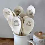Wooden Spoons With Funny Phrases - Full Set for Kitchen: Bakers gonna bake