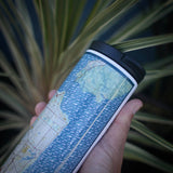 Ventura CA Map Tumbler in Woodblock