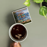 Ceramic Coaster Ventura, California, Destinations Sign