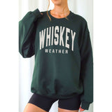 WHISKEY WEATHER Graphic Sweatshirt: H GREY - BLACK INK / S