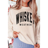 WHISKEY WEATHER Graphic Sweatshirt: H GREY - BLACK INK / M
