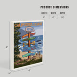 Ceramic Coaster Ventura, California, Destinations Sign