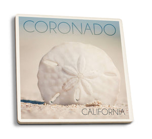 Ceramic Coaster Coronado Island, California, Sand Dollar …